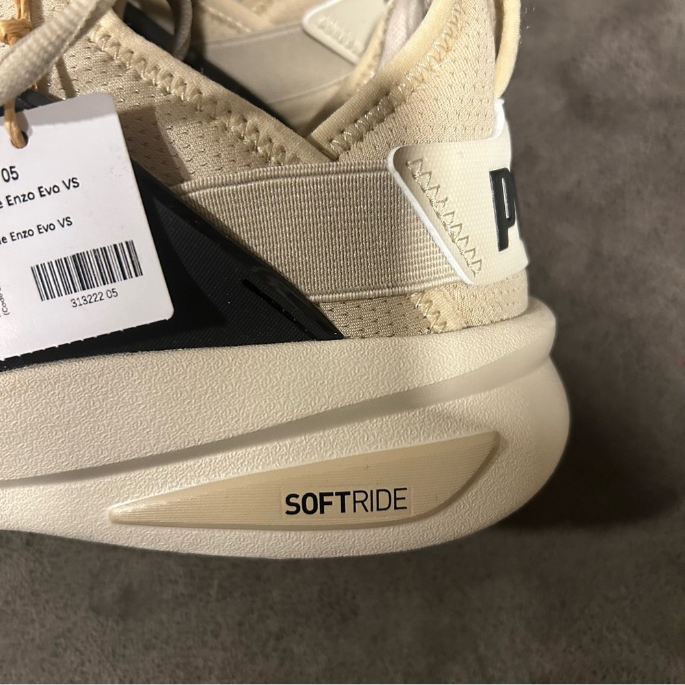 Puma Cream and Black Softride Enzo Sneakers - Picture 4 of 6